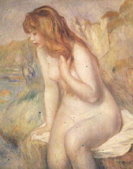 Pierre Renoir Bather on A Rock France oil painting art